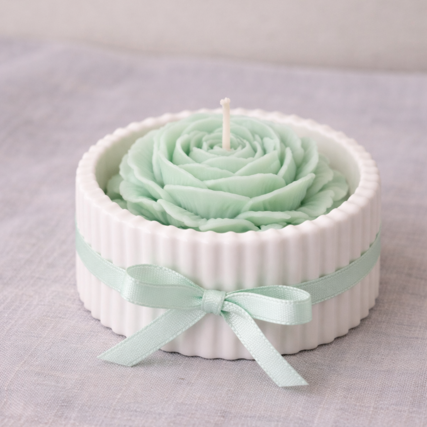 Πορσελάνινο Βάζο με Αρωματικό Κερί Παιώνια Μέντα