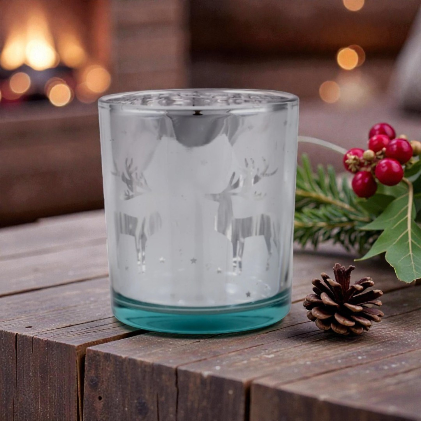 Χριστουγεννιάτικο Κερί σε Γυάλινο Βάζο