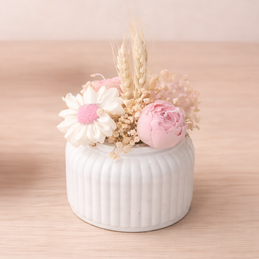 Πορσελάνης με Αρωματικά Λουλούδια Κεριού Ροζ