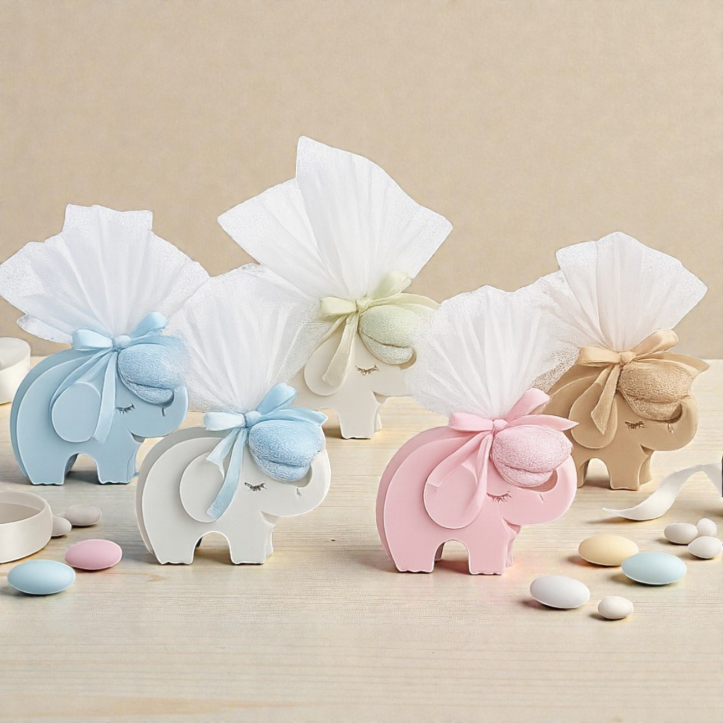 Ελεφαντάκι-Παιδική Μπομπονιέρα Κερί