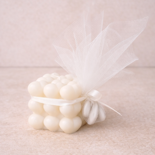 Μπομπονιέρα Γάμου Κερί Bubble Καρδιά