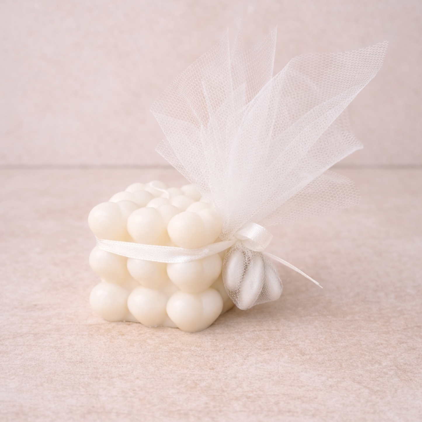 Μπομπονιέρα Γάμου Κερί Bubble Καρδιά