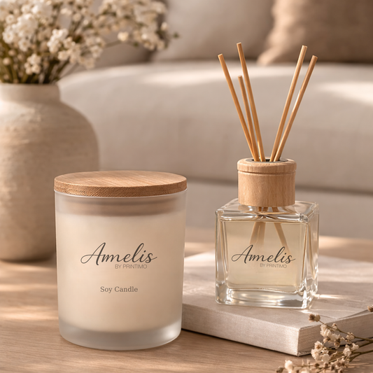 Σετ Δώρου Κερί Σόγιας & Αρωματικό Χώρου Πασχαλινά Κουλουράκια