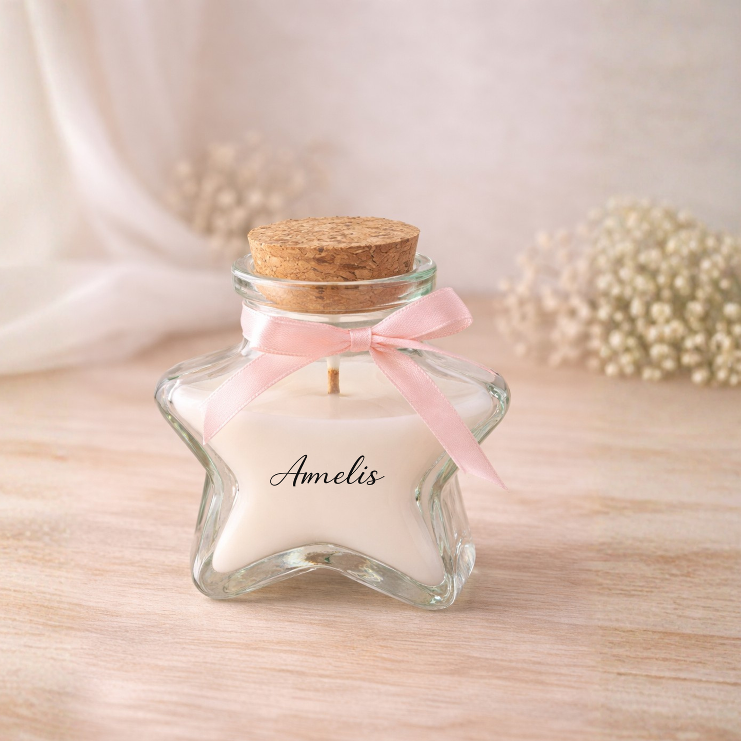 Μπομπονιέρα Βαζάκι Αστέρι με Κερί