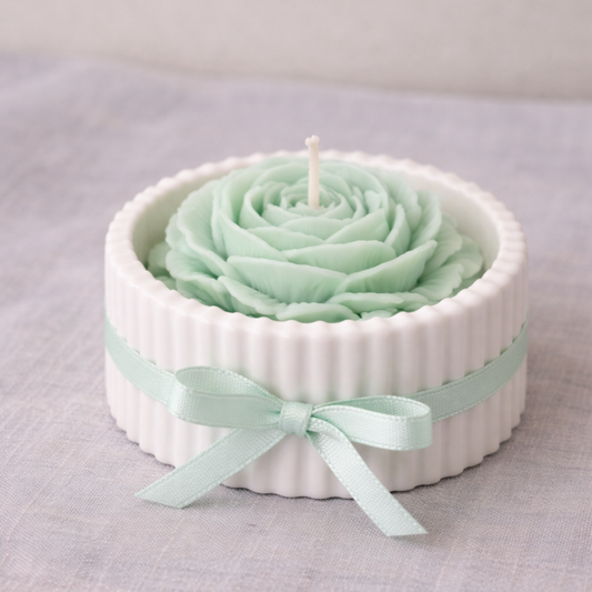 Πορσελάνινο Βάζο με Αρωματικό Κερί Παιώνια Μέντα