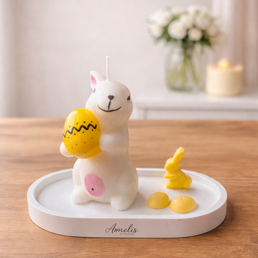 Πασχαλινό κερί λαγουδάκι με αυγό