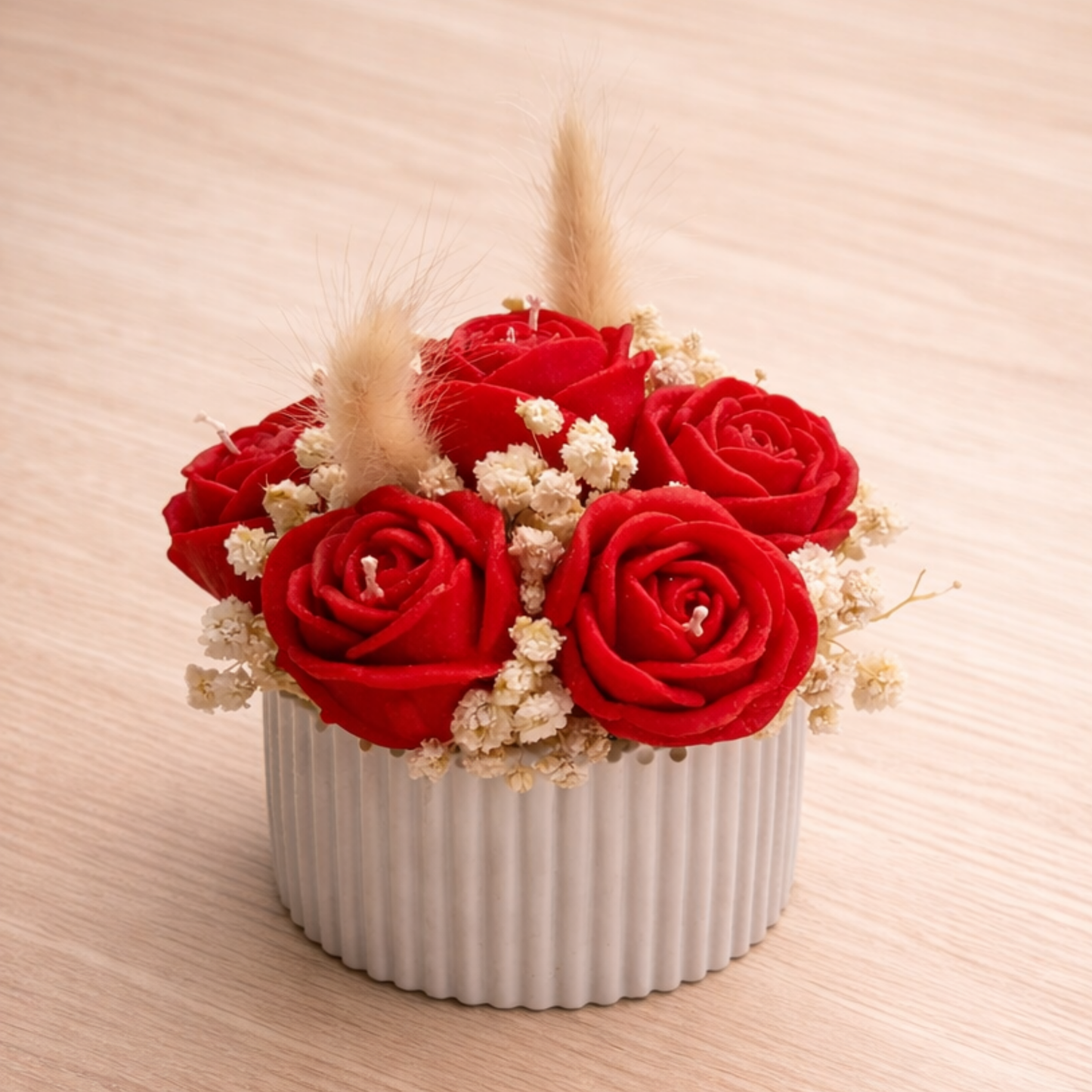 Πορσελάνινη με Τριαντάφυλλα απο Κερί