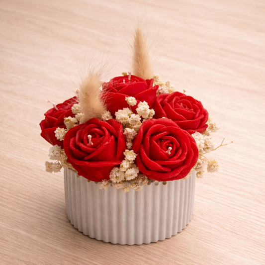 Πορσελάνινη με Τριαντάφυλλα απο Κερί