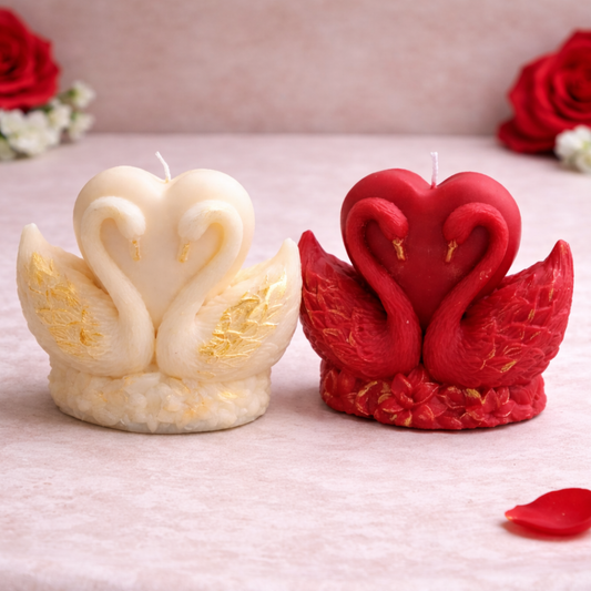 Κερί Κύκνος σε σχήμα καρδιάς,